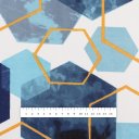 Bavlnená látka/plátno Sandra SA-574 Modré hexagóny na bielom - šírka 160 cm - detail 3 - Biante.sk