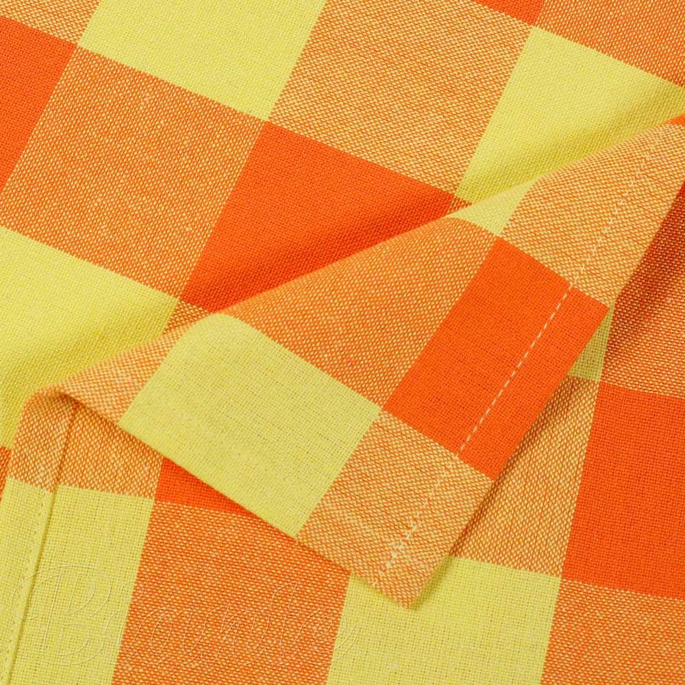 Kuchyňská bavlněná utěrka Olivia OL-003 Oranžovo-žlutá kostka velká - detail 2 - Biante.cz Kuchyňská bavlněná utěrka Olivia OL-003 Oranžovo-žlutá kostka velká - detail 2 - Biante.cz
