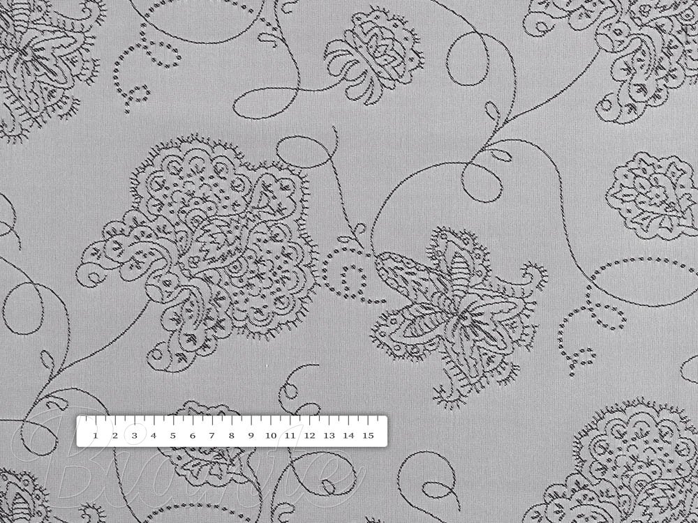 Teflonová látka na ubrusy TF-083 Květované ornamenty na šedém - šířka 170 cm - detail 5 - Biante.cz Teflonová látka na ubrusy TF-083 Květované ornamenty na šedém - šířka 170 cm - detail 5 - Biante.cz