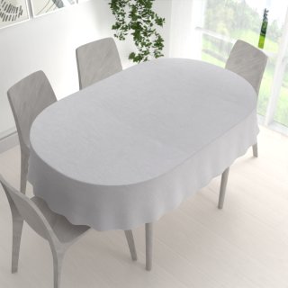 Teflonový oválný ubrus TF-067 Šedý režný - detail 1 - Biante.cz