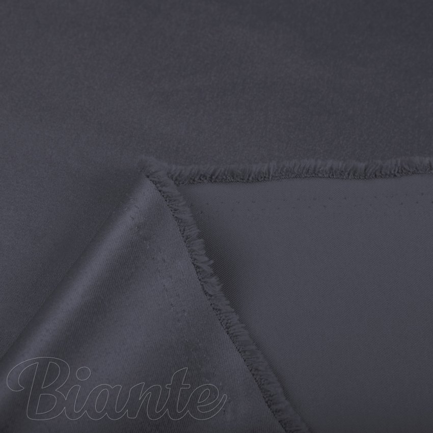 Látka polyesterový satén LUX-056 Antracitově šedá - šířka 150 cm - detail 6 - Biante.cz