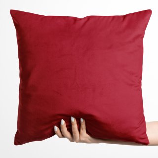 Sametový povlak na polštář Velvet Premium SVP-038 Sytě červený - Biante.cz