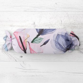Polštář válec bonbon Sandra SA-333 Velké květy magnolie a kaly - Biante.cz
