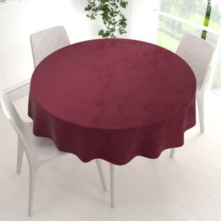 Sametový kulatý ubrus Velvet Premium SVP-010 Tmavě vínový - detail 1 - Biante.cz