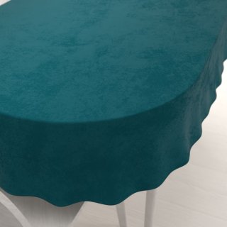 Sametový oválný ubrus Velvet Premium SVP-025 Petrolejový - Biante.cz