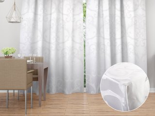 Dekorační závěs Monako PM-125 Velký zámecký vzor bílý - šířka 270 cm - Biante.cz Dekorační závěs Monako PM-125 Velký zámecký vzor bílý - šířka 270 cm - Biante.cz