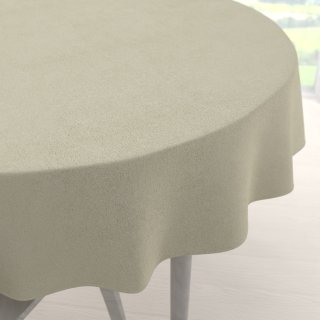 Kulatý ubrus/imitace broušené kůže Alcantara ALC-021 Krémový - Biante.cz