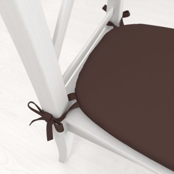 Oblý podsedák Rongo RG-015 Tmavě hnědý - 39x37x3 cm - detail 1 - Biante.cz