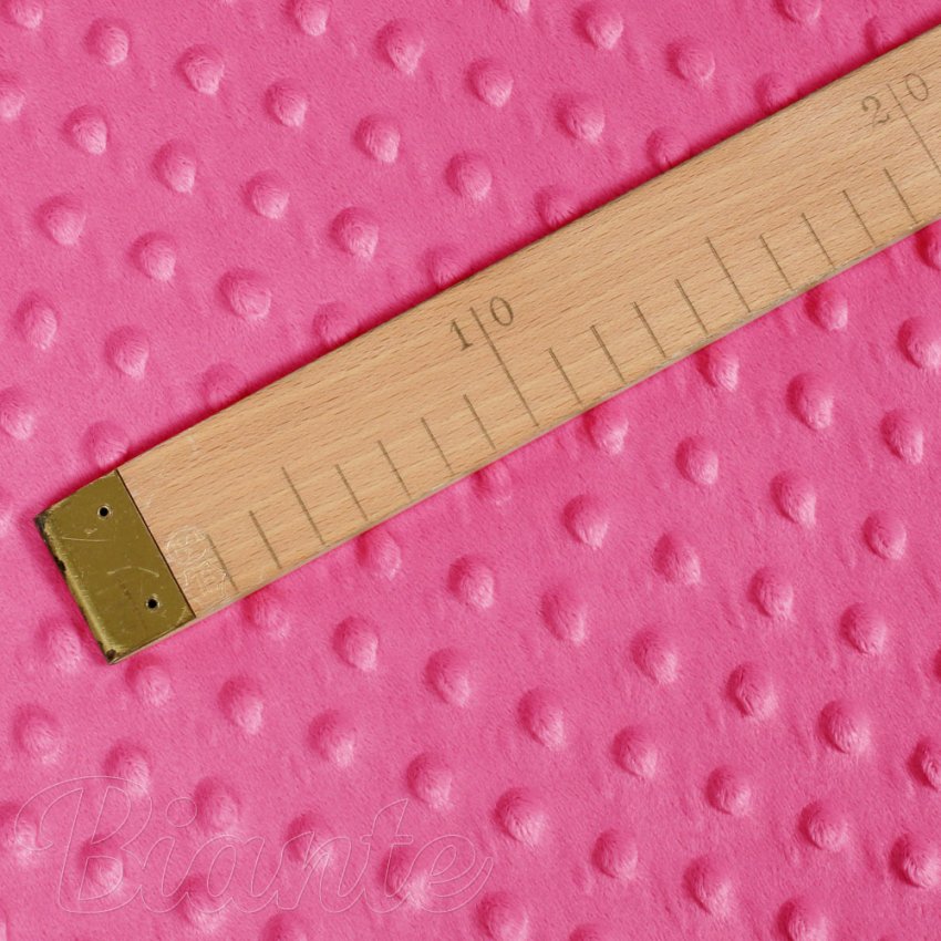 Dětská látka Minky 3D puntíky MKP-020 Růžovo fialová - šířka 150 cm - detail 5 - Biante.cz
