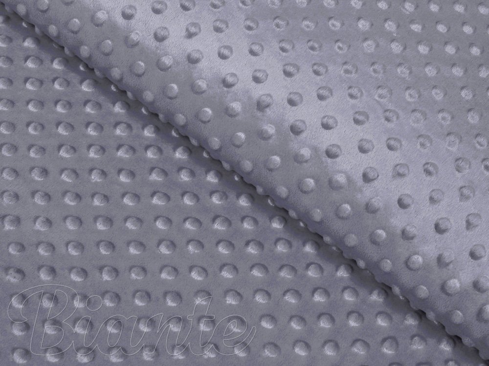 Dětská látka Minky 3D puntíky MKP-004 Tmavě šedá - šířka 150 cm - Biante.cz Dětská látka Minky 3D puntíky MKP-004 Tmavě šedá - šířka 150 cm - Biante.cz
