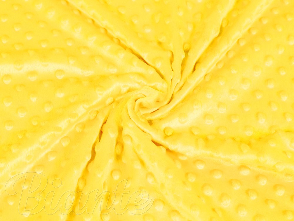 Dětská látka Minky 3D puntíky MKP-015 Sytě žlutá - šířka 150 cm - detail 1 - Biante.cz Dětská látka Minky 3D puntíky MKP-015 Sytě žlutá - šířka 150 cm - detail 1 - Biante.cz