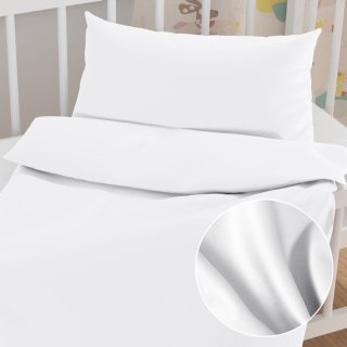 Dětské saténové povlečení do postýlky ST-001 Bílé - Biante.cz