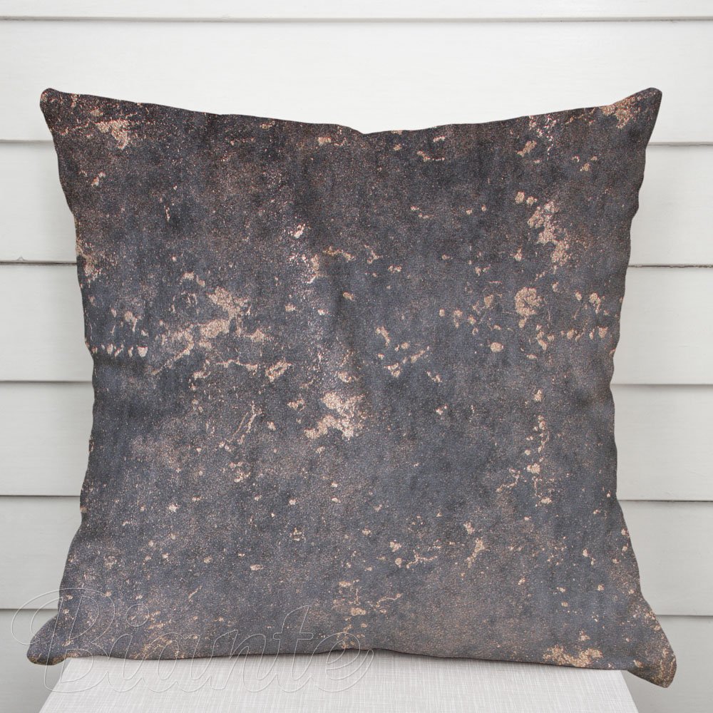Sametový povlak na polštář Isabela IBL-004 Gold Design tmavě šedý 45x45 cm - SKLADEM - Biante.cz
