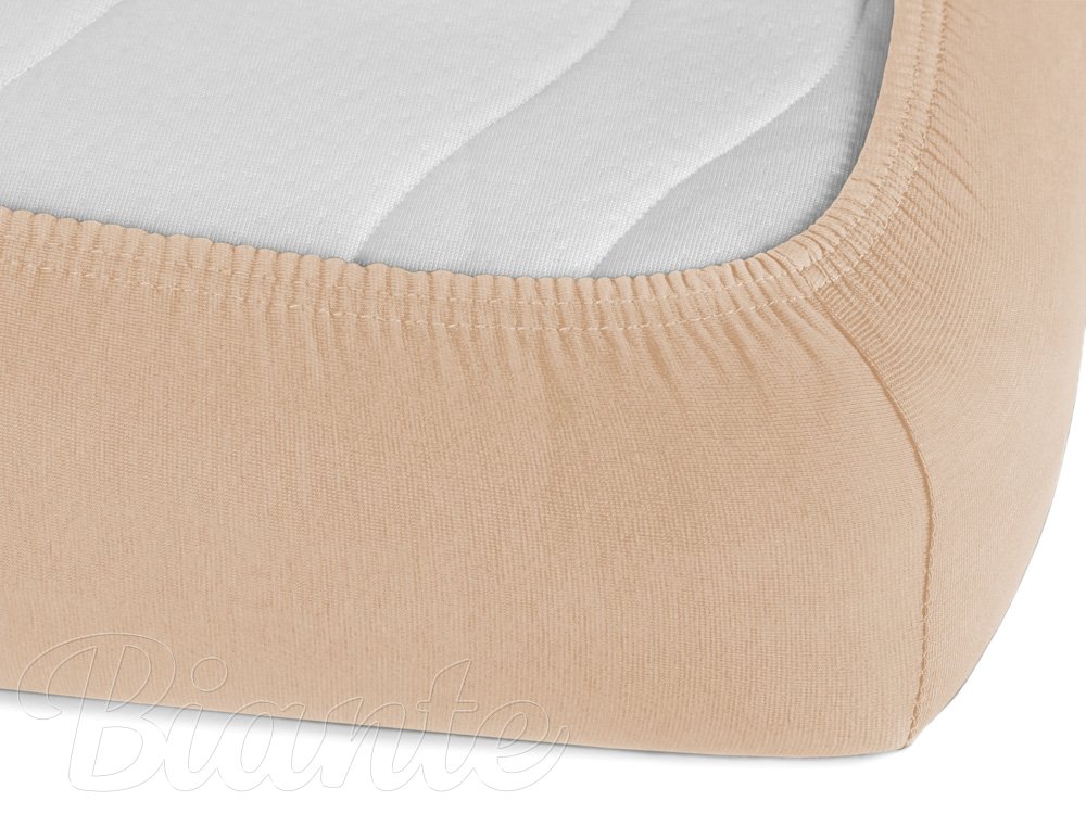 Jersey napínací prostěradlo JR-033 Béžové - detail 1 - Biante.cz