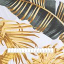 Bavlněná látka/plátno Sandra SA-388 Šedozelené a zlaté tropické listy na bílém - šířka 160 cm a 220 cm - detail 3 - Biante.cz