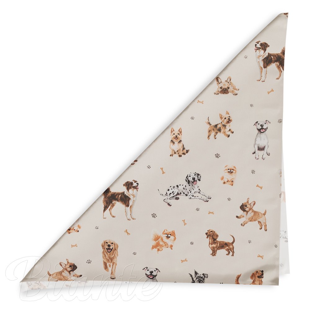 Dětský bavlněný šátek Sandra SA-620 Psí kamarádi na krémovém - detail 1 - Biante.cz