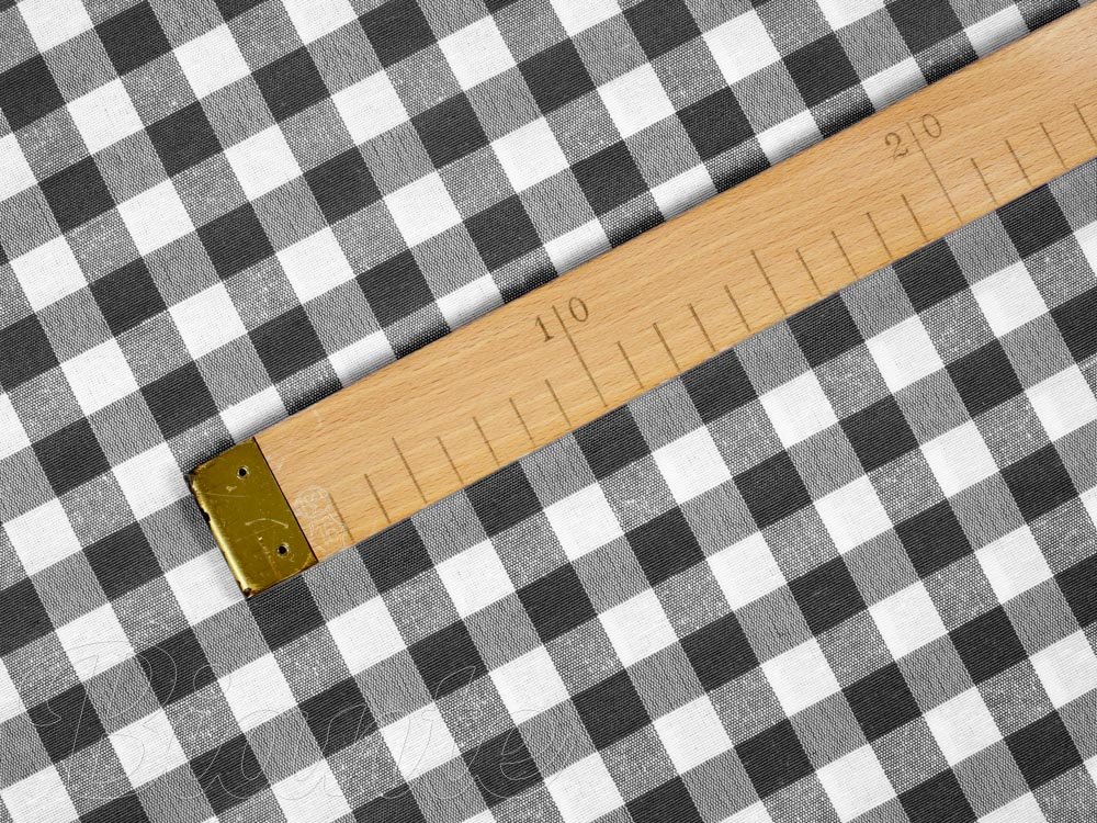 Dekorační látka Rebeka RE-011 Šedo-bílá kostka střední - šířka 140 cm - detail 4 - Biante.cz Dekorační látka Rebeka RE-011 Šedo-bílá kostka střední - šířka 140 cm - detail 4 - Biante.cz