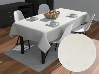 Teflonový obdélníkový ubrus TF-017 Obdélníčky - lesklý smetanový - Biante.cz Teflonový obdélníkový ubrus TF-017 Obdélníčky - lesklý smetanový - Biante.cz