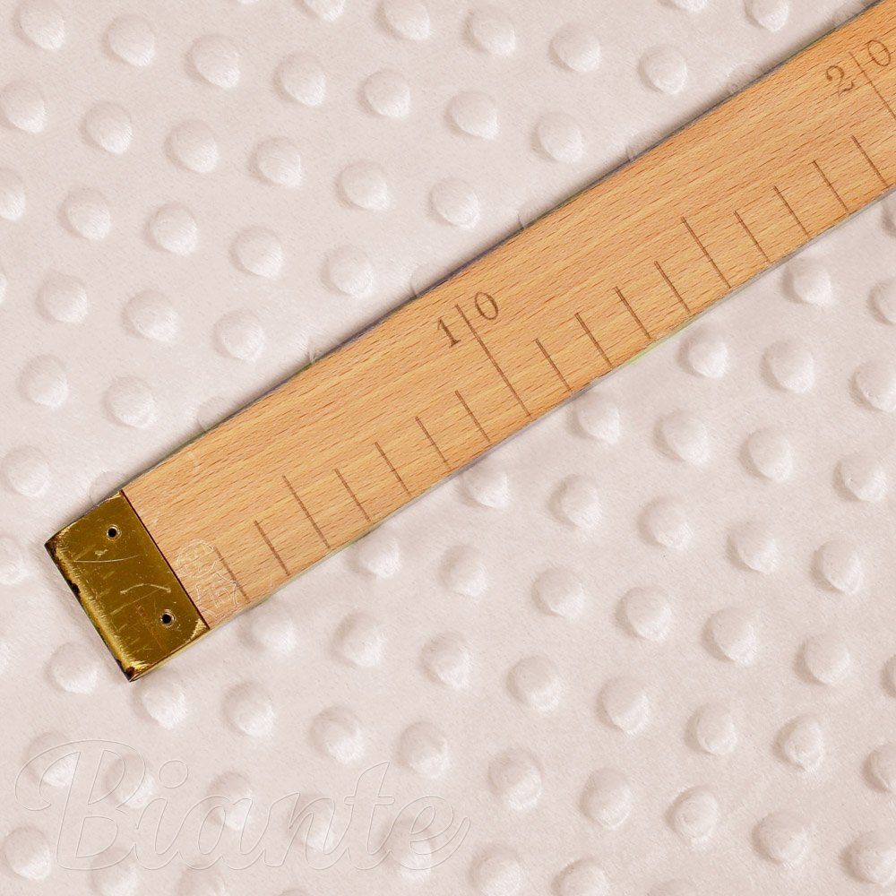Dětská látka Minky 3D puntíky MKP-010 Pudrově béžová - šířka 150 cm - detail 5 - Biante.cz