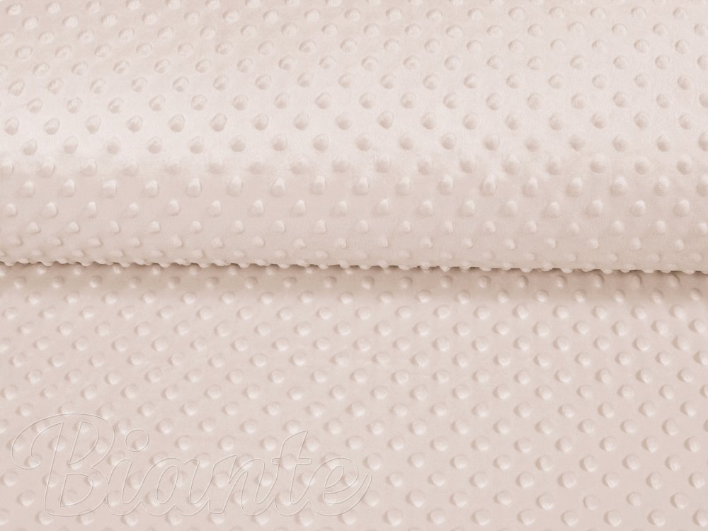 Dětská látka Minky 3D puntíky MKP-010 Pudrově béžová - šířka 150 cm - detail 4 - Biante.cz Dětská látka Minky 3D puntíky MKP-010 Pudrově béžová - šířka 150 cm - detail 4 - Biante.cz
