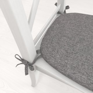 Oblý podsedák BKT-551 Šedý režný - 39x37x3 cm - detail 1 - Biante.cz