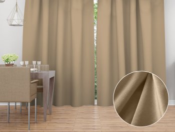 Sametový závěs Velvet Premium SVP-045 Kávově béžový - šířka 135 cm - Biante.cz