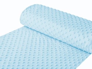 Dětská látka Minky 3D srdíčka MKS-001 Ledová modrá - šířka 150 cm - detail 1 - Biante.cz Dětská látka Minky 3D srdíčka MKS-001 Ledová modrá - šířka 150 cm - detail 1 - Biante.cz