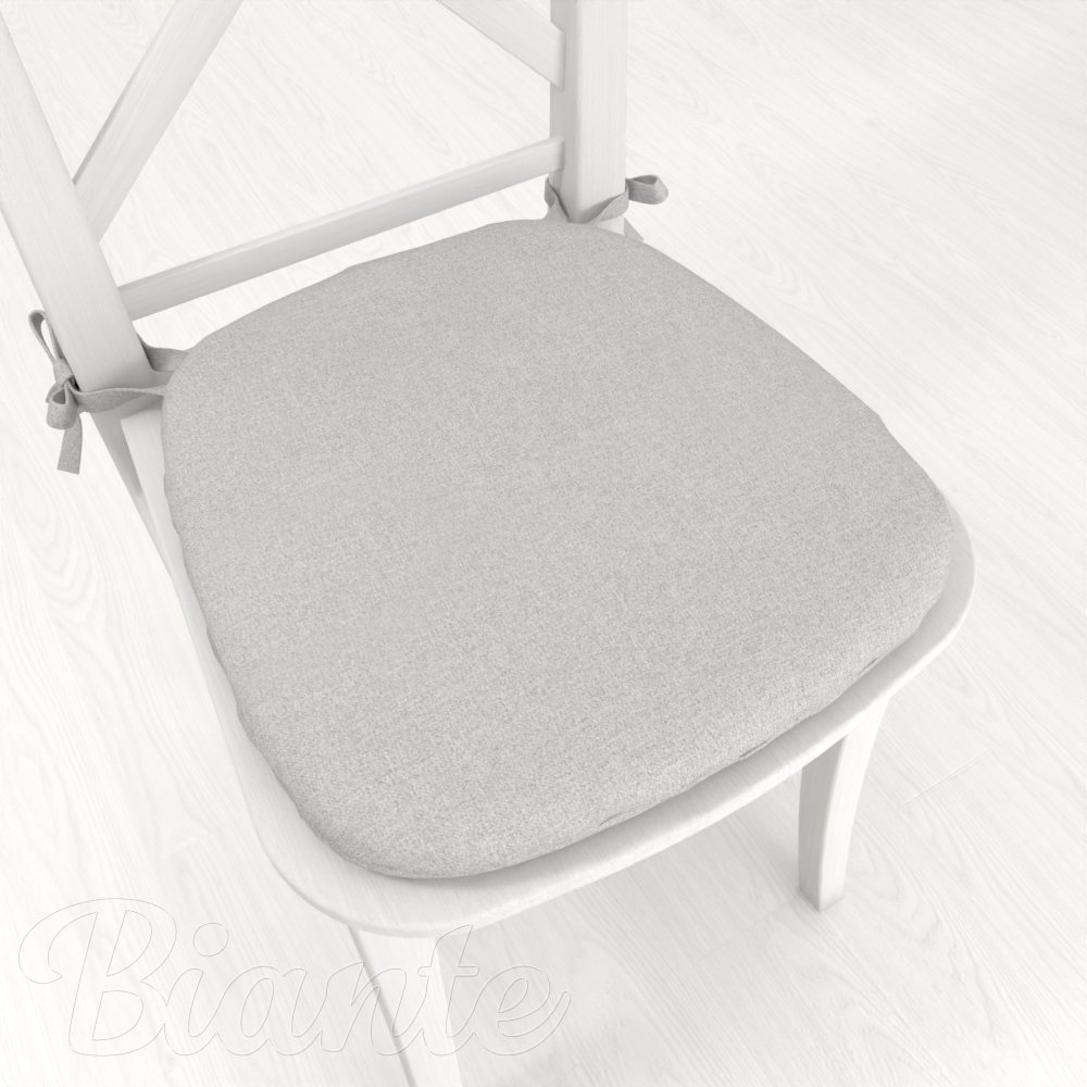 Oblý podsedák BKR-501 Světle šedý - 39x37x3 cm - Biante.cz