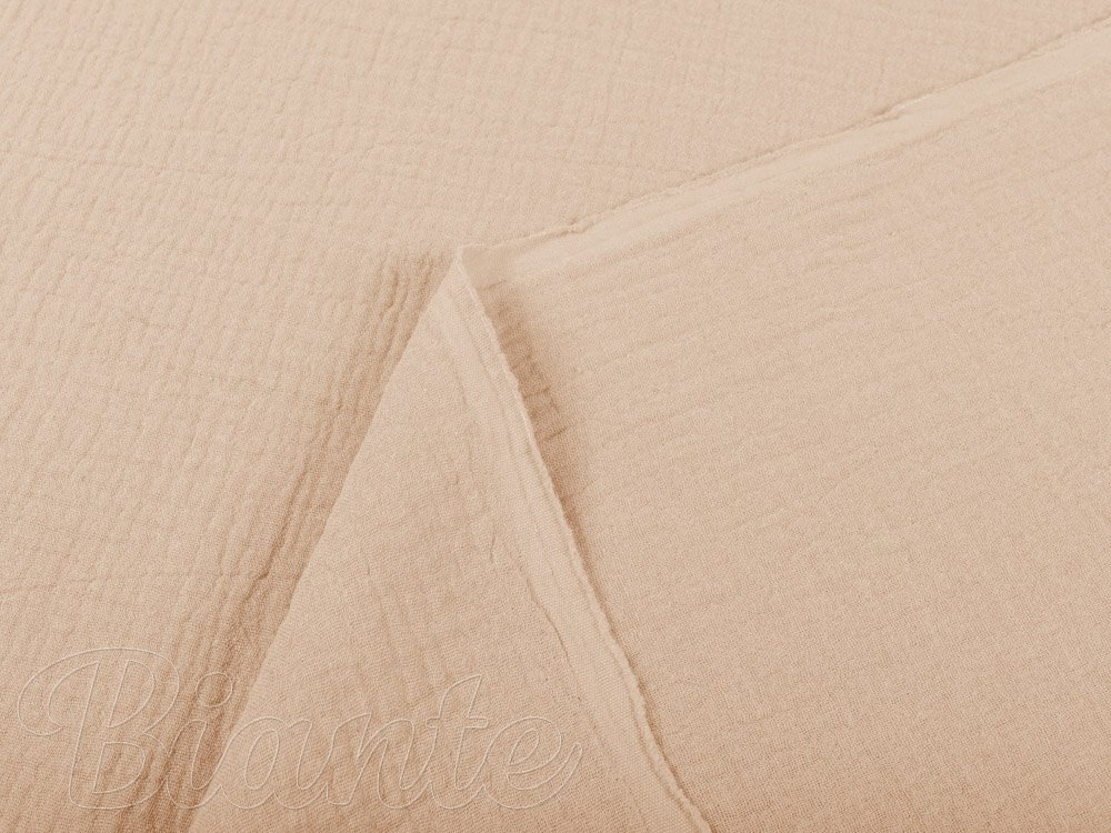 Mušelín dvojitá gázovina MSN-036 Svetlo béžová - metráž šírka 140 cm - detail 3 - Biante.sk