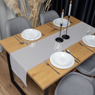 Dekorační běhoun na stůl Rongo RG-016 Světle šedý - detail 1 - Biante.cz Dekorační běhoun na stůl Rongo RG-016 Světle šedý - detail 1 - Biante.cz