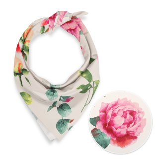 Bavlnená šatka Sandra SA-715 Veľké ružovočervené pivonky na smotanovom - Biante.sk Bavlnená šatka Sandra SA-715 Veľké ružovočervené pivonky na smotanovom - Biante.sk