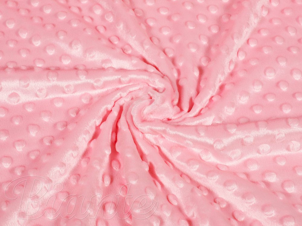 Dětská látka Minky 3D puntíky MKP-011 Světle růžová - šířka 150 cm - detail 1 - Biante.cz Dětská látka Minky 3D puntíky MKP-011 Světle růžová - šířka 150 cm - detail 1 - Biante.cz