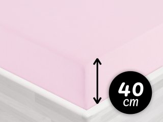 Jersey napínacie prestieradlo na extra vysoký matrac JR-032 Púdrovo ružová - Biante.sk Jersey napínacie prestieradlo na extra vysoký matrac JR-032 Púdrovo ružová - Biante.sk