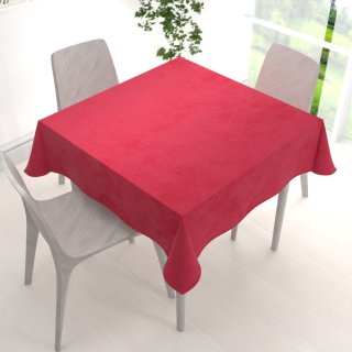 Sametový čtvercový ubrus Velvet Premium SVP-049 Jahodově červený - detail 1 - Biante.cz