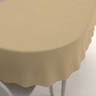 Dekorační oválný ubrus BKU-107 Pískově béžový - Biante.cz Dekorační oválný ubrus BKU-107 Pískově béžový - Biante.cz