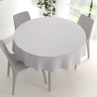 Dekorační kulatý ubrus BKW-206 Světle šedobéžový žíhaný - detail 1 - Biante.cz