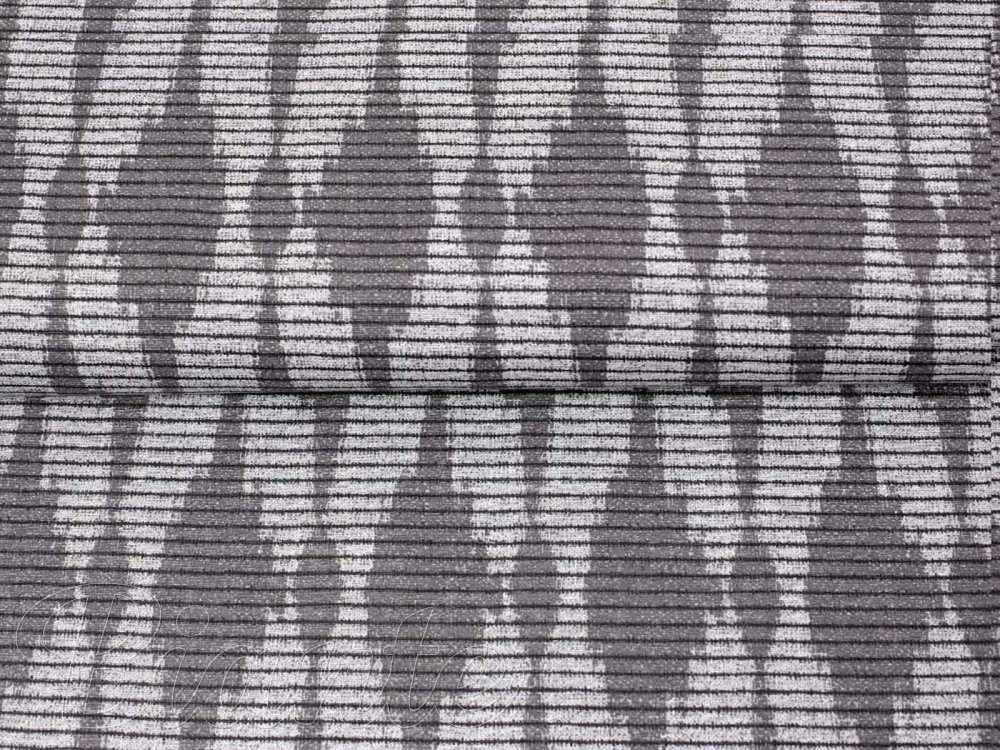 Dekorační látka Leona LN-047 Světle šedé obrazce a proužky - šířka 140 cm - detail 4 - Biante.cz