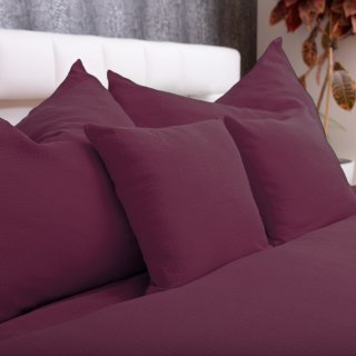 Mušelínové ložní povlečení Nature MSN-044 Burgundská vínová - detail 1 - Biante.cz Mušelínové ložní povlečení Nature MSN-044 Burgundská vínová - detail 1 - Biante.cz