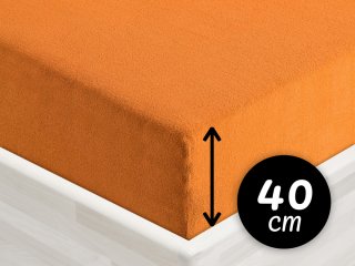 Froté napínacie prestieradlo na extra vysoký matrac FR-006 Oranžové - Biante.sk Froté napínacie prestieradlo na extra vysoký matrac FR-006 Oranžové - Biante.sk
