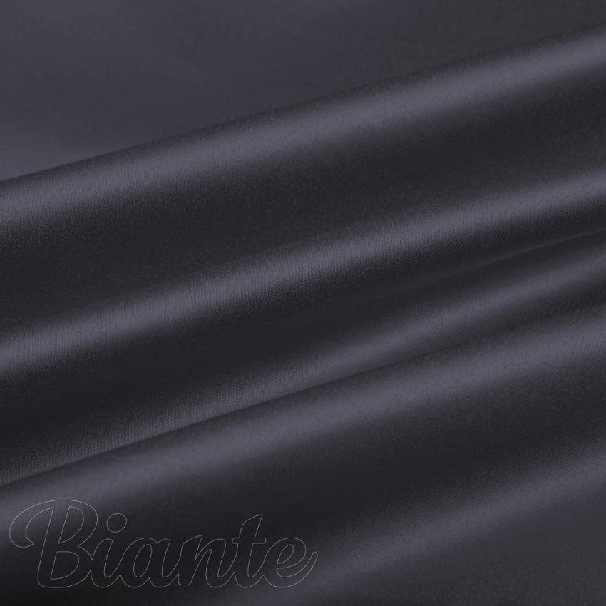 Látka polyesterový satén LUX-056 Antracitově šedá - šířka 150 cm - Biante.cz