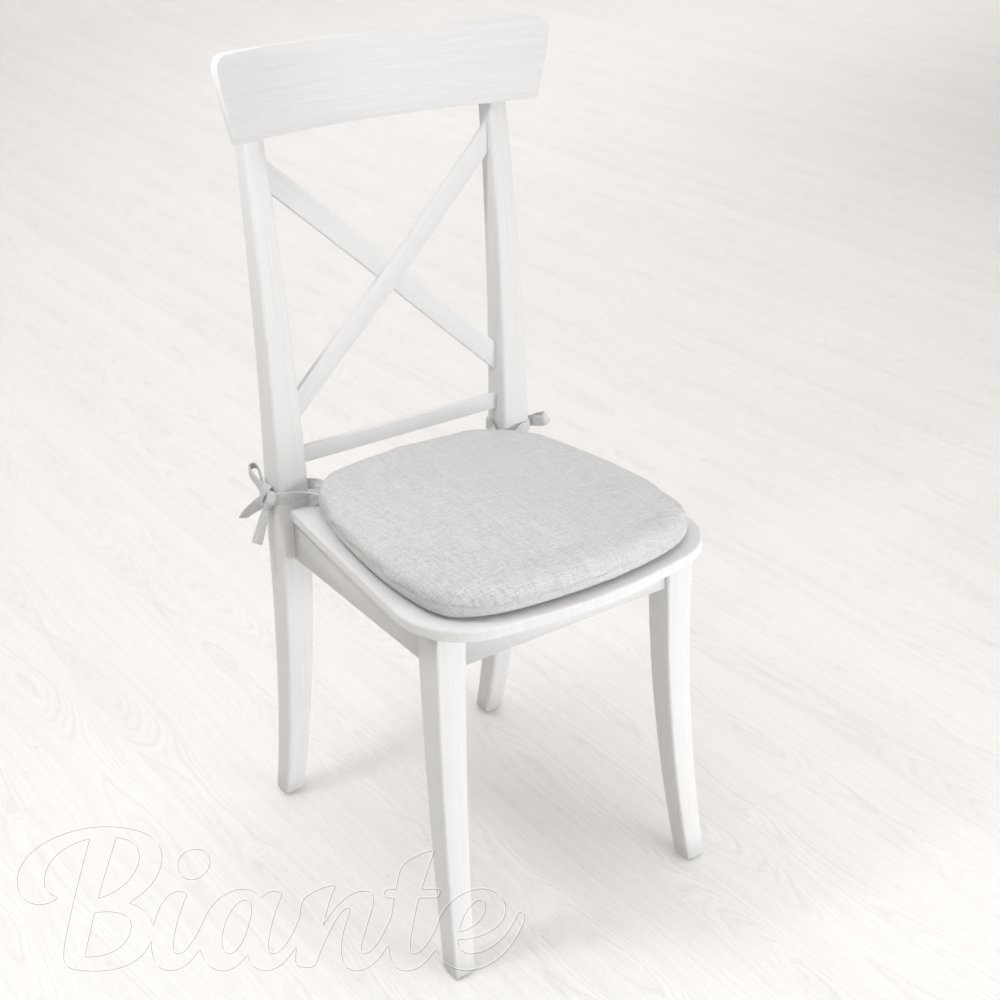 Oblý podsedák BKW-251 Světle šedý žíhaný - 39x37x3 cm - detail 2 - Biante.cz