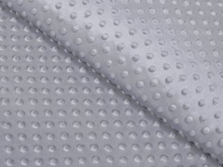 Detská látka Minky 3D bodky MKP-048 Sivá - šírka 150 cm - Biante.sk Detská látka Minky 3D bodky MKP-048 Sivá - šírka 150 cm - Biante.sk