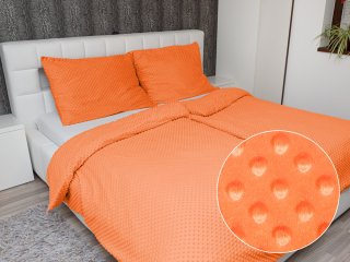 Hřejivé ložní povlečení Minky 3D puntíky MKP-022 Oranžové - Biante.cz Hřejivé ložní povlečení Minky 3D puntíky MKP-022 Oranžové - Biante.cz