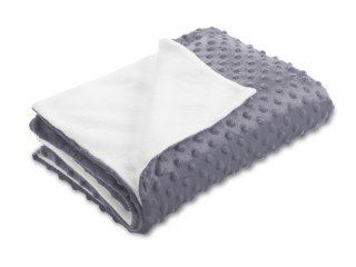 Detská obojstranná deka Minky bodky/Polar MKP-004 Tmavo sivá - Biante.sk Detská obojstranná deka Minky bodky/Polar MKP-004 Tmavo sivá - Biante.sk