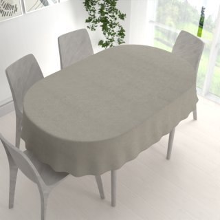 Oválný ubrus/imitace broušené kůže Alcantara ALC-014 Světle šedý - detail 1 - Biante.cz Oválný ubrus/imitace broušené kůže Alcantara ALC-014 Světle šedý - detail 1 - Biante.cz