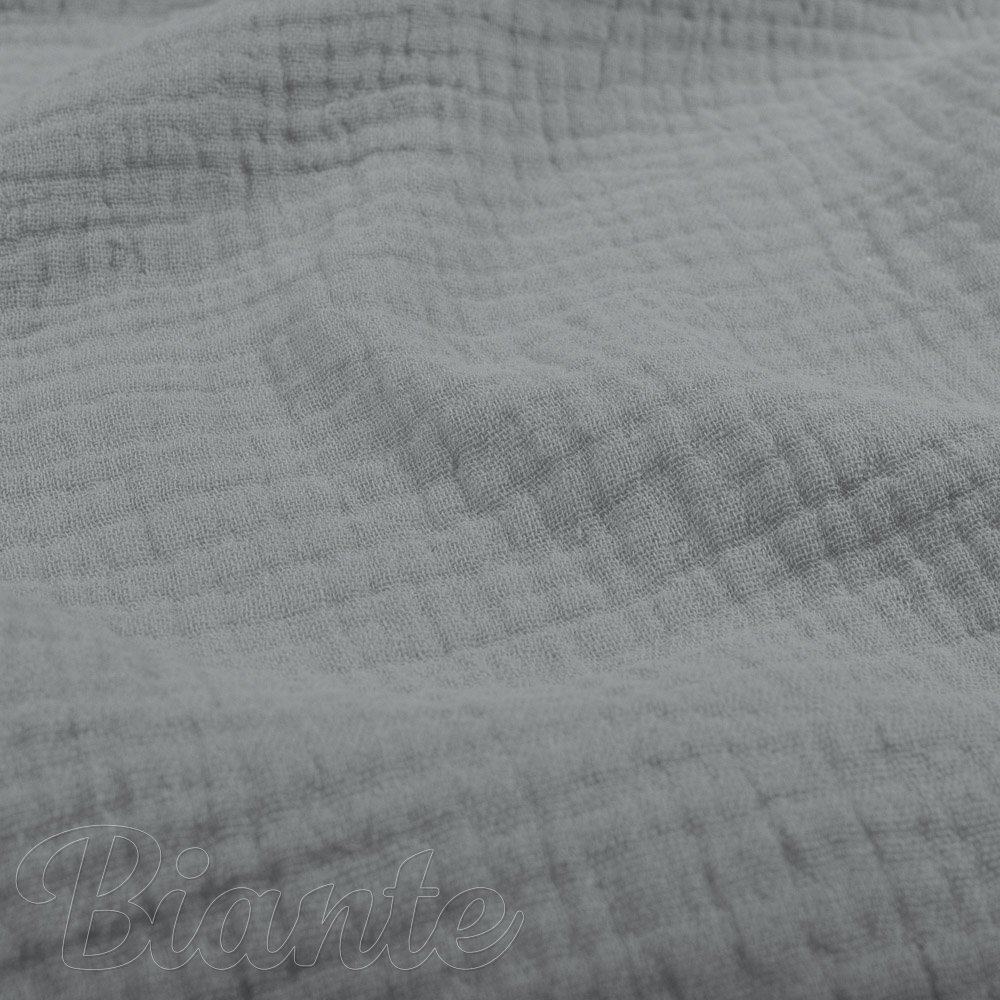 Mušelín dvojitá gázovina MSN-062 Šedá - metráž šířka 140 cm - detail 1 - Biante.cz