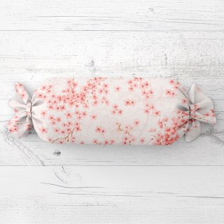 Polštář válec bonbon Sandra SA-633 Růžové třešňové květy na bílém - Biante.cz Polštář válec bonbon Sandra SA-633 Růžové třešňové květy na bílém - Biante.cz