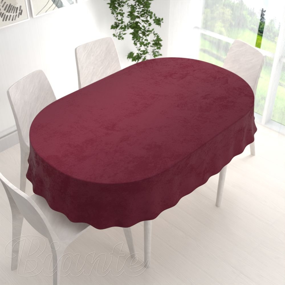 Sametový oválný ubrus Velvet Premium SVP-010 Tmavě vínový - detail 1 - Biante.cz Sametový oválný ubrus Velvet Premium SVP-010 Tmavě vínový - detail 1 - Biante.cz
