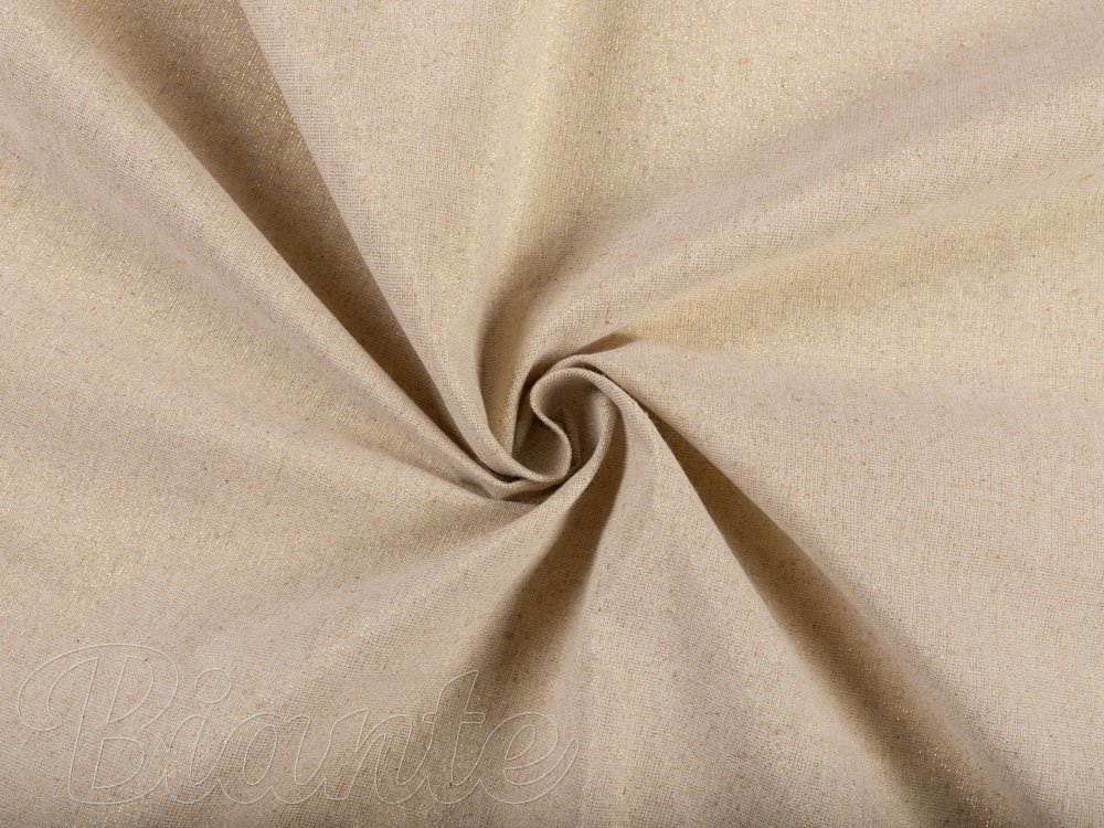 Dekorační látka Leona LN-161 Béžová/zlatá třpytivá - šířka 150 cm - detail 2 - Biante.cz