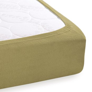 Froté napínací prostěradlo na vysokou matraci FR-020 Olivové - detail 1 - Biante.cz Froté napínací prostěradlo na vysokou matraci FR-020 Olivové - detail 1 - Biante.cz